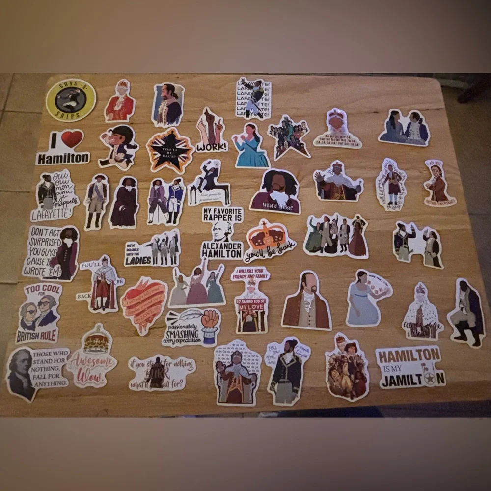 Hamilton Themed Sticker Set Count (44) - Picture 1 of 1